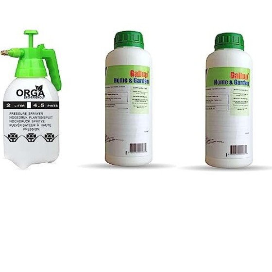 Gallup 2 X Pembunuh Gulma Glyphosate Rumah & Taman 1L, Gallup Pembunuh Gulma